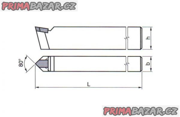 Nůž soustruž.  h l a d í c í   20x12 H1 ČSN 223720 ČR (NOVÝ)