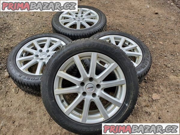 Alu kola elektrony Autec se7017 5x112 7jx17 et40 pneu 60% vzorek Dunlop sport 5 215/55 r17 98v 7x17