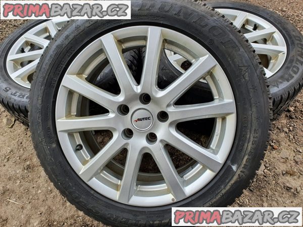 Alu kola elektrony Autec se7017 5x112 7jx17 et40 pneu 60% vzorek Dunlop sport 5 215/55 r17 98v 7x17