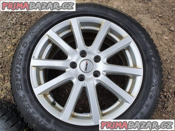 Alu kola elektrony Autec se7017 5x112 7jx17 et40 pneu 60% vzorek Dunlop sport 5 215/55 r17 98v 7x17