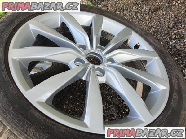 Alu kola elektrony orig. Volkswagen Audi 5G0601025bf 5x112 7jx17 et48 pneu 99% vzorek 205/50 r17 93h