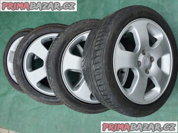 alu kola elektrony Mazda 4x100 6.5jx16 et40 pneu michelin 195/50 r16 94v 70% vzorek letni možnost zaslání na dobírku platí do smazání za kompletní sa