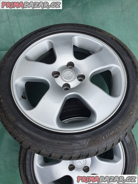 alu kola elektrony Mazda 4x100 6.5jx16 et40 pneu michelin 195/50 r16 94v 70% vzorek letni možnost zaslání na dobírku platí do smazání za kompletní sa