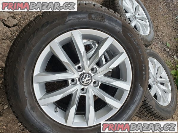 Alu kola elektrony Volkswagen Audi 3G0 5x112 6.5jx16 et41 cislo dilu 3G0601025BM pneu Pirelli 3 215/60 r16 95h 98% vzorek letni možnost zaslání na dobírku kolesá platí