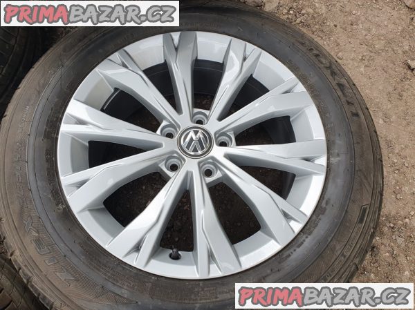 Alu kola elektrony originál Volkswagen r.v.2018 5NA 5x112 7jx17 et40 c.d.5NA601025 germany pneu michelin primacy 3 99% vzorek 215/65 r17 99v možnost zaslání na dobírku platí do