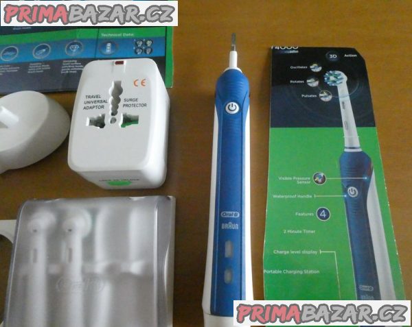 Elektrický zubní kartáček Oral-B Pro 4000 včetně příslušenství Elektrický zubní kartáček Oral-B Pro 4000 včetně příslušenství