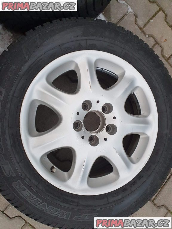 Alu kola elektrony orig. Mercedes s pneu 99% vzorek A220401 5x112 7.5jx16 et46 pneu dunlop 3D 225/60 r16