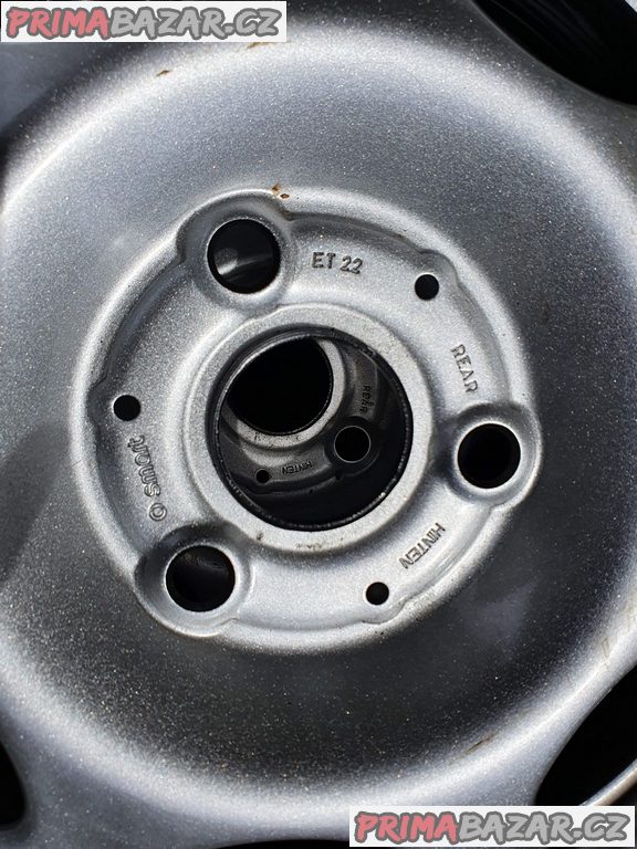 Zimní Smart Plechové disky s pneu 99% 3x112 5.5jx15 et22 175/55 r15 77t a 2x 4.5jx15 et23.5 155/60 r15 74t bridgestone blizzak cena je za komp