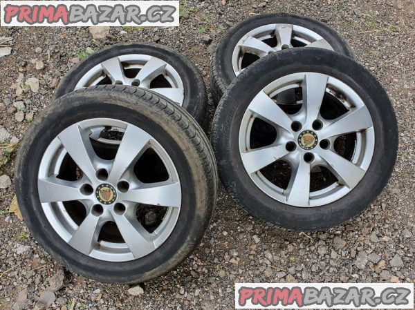 Alu kola ronal 5x112 6.5jx16 et40 pneu michelin 205/55 r16 91h 40% vzorek 6,5x16 cena je za kompl