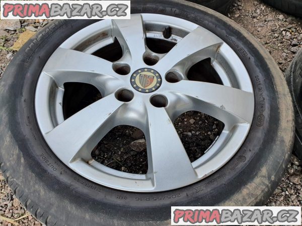 Alu kola ronal 5x112 6.5jx16 et40 pneu michelin 205/55 r16 91h 40% vzorek 6,5x16 cena je za kompl