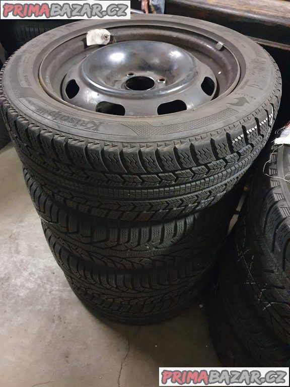 Plechove disky s pneu krisalp 4x108 6jx15 et27 peugeot citroen 80% vzorek zimní 195/55 r15 85h cena je za všechny 4 disky i s