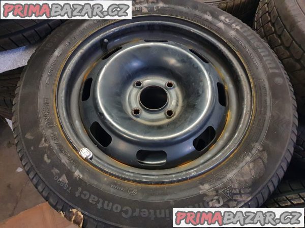 Plechove disky s pneu conti peugeot citroen 4x108 6jx15 et23 pneu zimní 60% vzorek 185/65 r15 cena je za všechny 4 disky i s