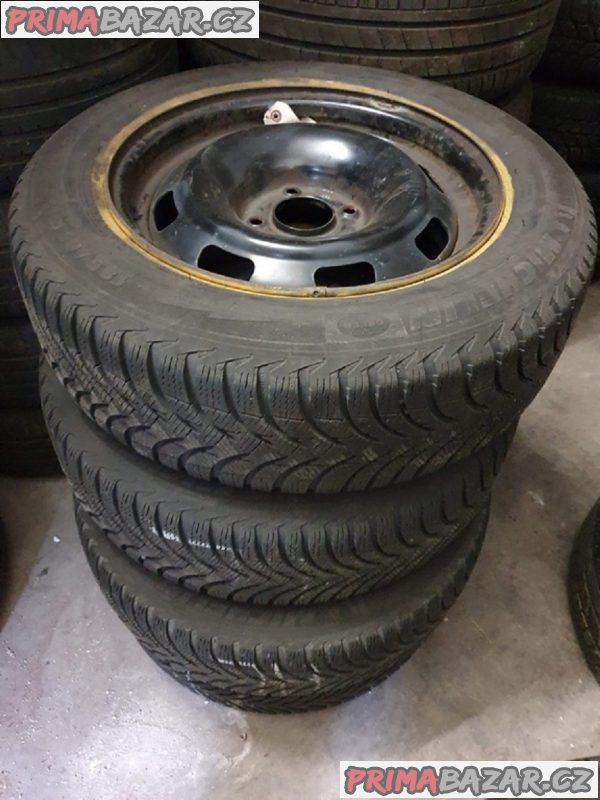 Plechy disky ocelove peugeot citroen 4x108 6jx15 et23 pneu zimní 70% vzorek 185/65 r15 88t cena je za všechny 4 disky i