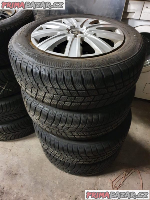 Plechove disky s pneu barum peugeot citroen 4x108 6.5jx15 et27 pneu barum dot2517 195/65 r15 91t 70% vzorek zimní  cena je za všechny 4 disky i s