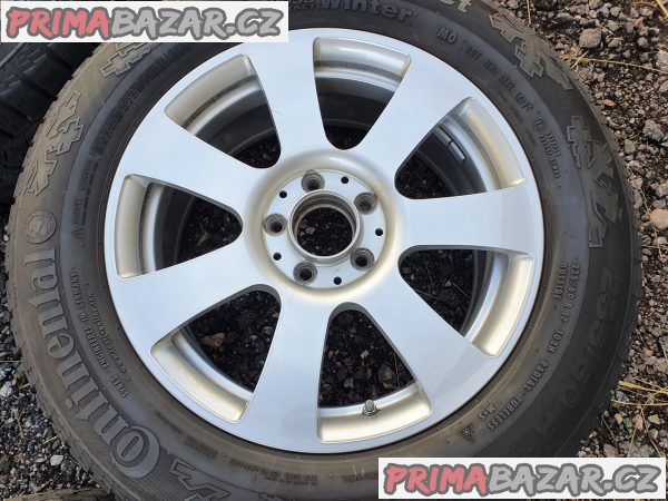 Alu kola orig. Mercedes GLK A204 5x112 7.5jx17 et47.5 pneu continental cross 235/60 r17 102h 80-70% vzorek zimní  číslo dílu A2044013502 elektrony s roztečí 5x112 7,5x17 et47,5 senzory tlaku v pneu disky jsou v super stavu cena je za kompletní sadu