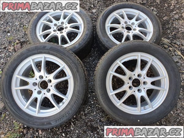 Alu kola orig. Mercedes A B CLA A246 v top stavu 5x112 6.5jx16 et49 cislo dilu A2464011302 pneu bridgestone 205/55 r16 91h 70-60% vzorek zimní  6,5x16 cena je za kompletní sadu 4 d