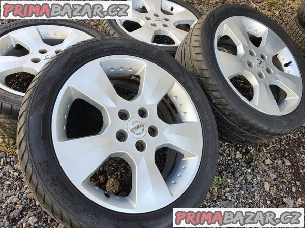 Alu kola v top stavu Opel Vectra C Astra Zafira 5x110 7jx17 et47 cislo dilu 09270014 pneu Firenza 40% vzorek 225/45 r17 94w xl 7x17 cena je za kompletní sadu 4 d