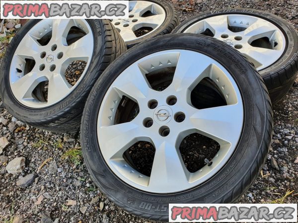 Alu kola v top stavu Opel Vectra C Astra Zafira 5x110 7jx17 et47 cislo dilu 09270014 pneu Firenza 40% vzorek 225/45 r17 94w xl 7x17 cena je za kompletní sadu 4 d