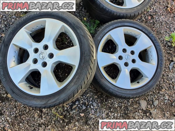 Alu kola v top stavu Opel Vectra C Astra Zafira 5x110 7jx17 et47 cislo dilu 09270014 pneu Firenza 40% vzorek 225/45 r17 94w xl 7x17 cena je za kompletní sadu 4 d