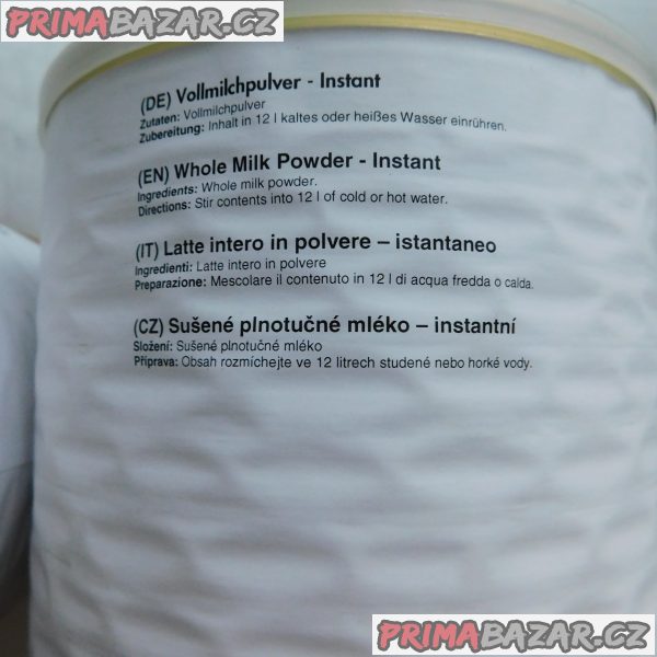 Sušené plnotučné mléko-1,5Kg