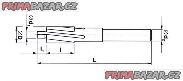 Záhlubník 8x3,3 s válc. stopkou a vod. čepem  ČR (NOVÝ)