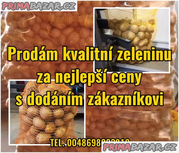 Prodám kvalitní zeleninu za nejlepší ceny s dodáním zákazníkovi