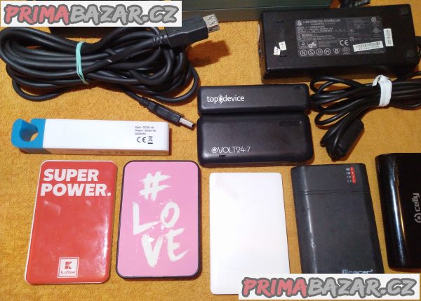 Powerbanky +napájecí adaptéry +USB kabel -100 % funkční!!! Powerbanky +napájecí adaptéry +USB kabel -100 % funkční!!!