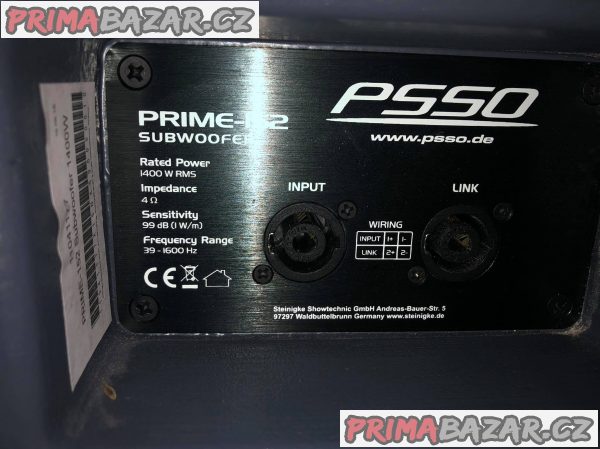 PSSO PRIME-152 Subwoofer 1400W