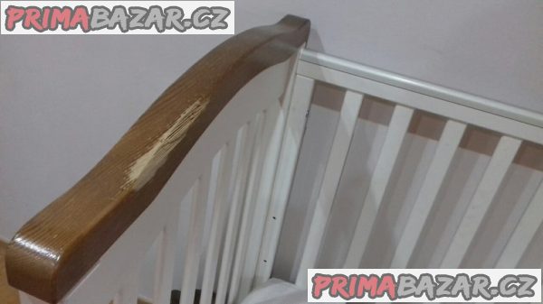 Postýlka 60x120 polohovací s mřížkou nebo jako válenda – fotografie 4