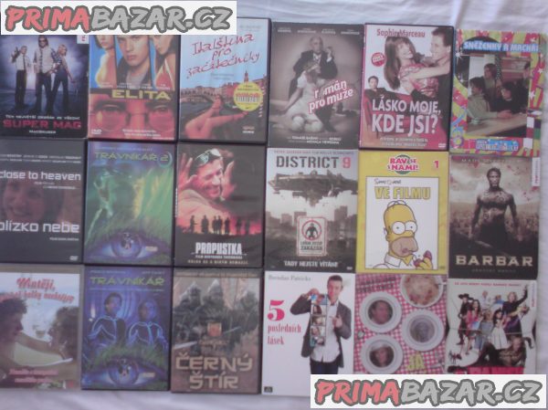 160 original DVD v krabickach v perfekt stavu po cca 55 Kč