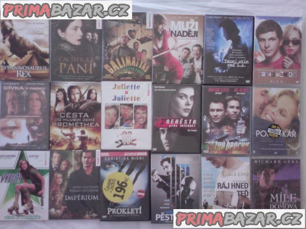 160 original DVD v krabickach v perfekt stavu po cca 55 Kč