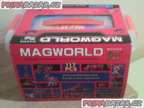 Magnetická stavebnice MAGWORLD 117 ks