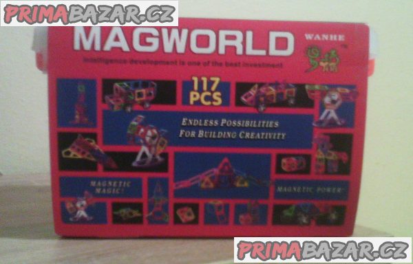 Magnetická stavebnice MAGWORLD 117 ks