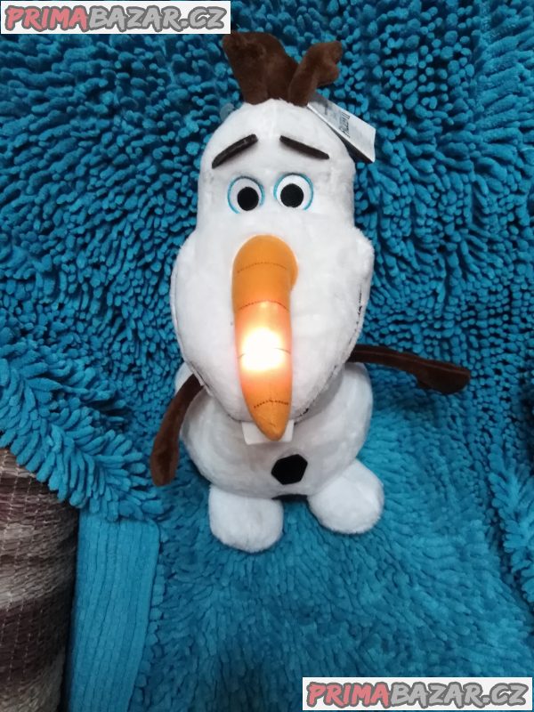 plyšový Olaf Frozen II svítící nos