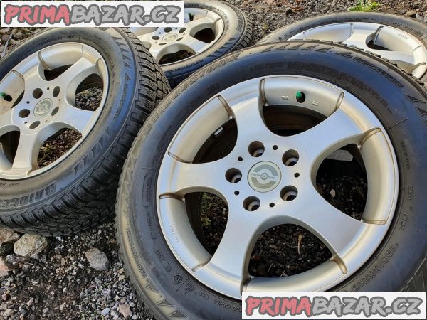 Alu kola Opel Alfa 5x110 6.5jx15 et38 pneu Bridgeston