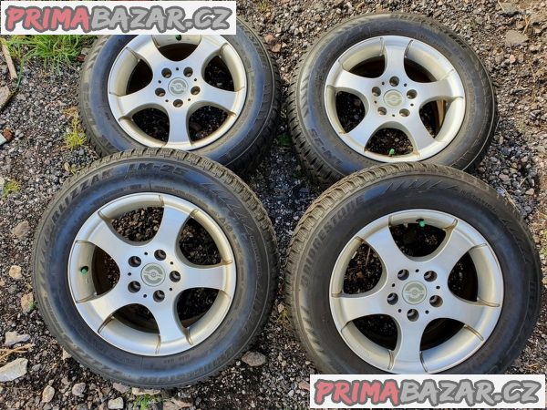 Alu kola Opel Alfa 5x110 6.5jx15 et38 pneu Bridgeston