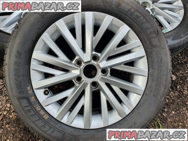 Alu kola disky orig Volkswagen t cross chester 2GA 5x112 6.5jx16 et43 pneu 215/60 r