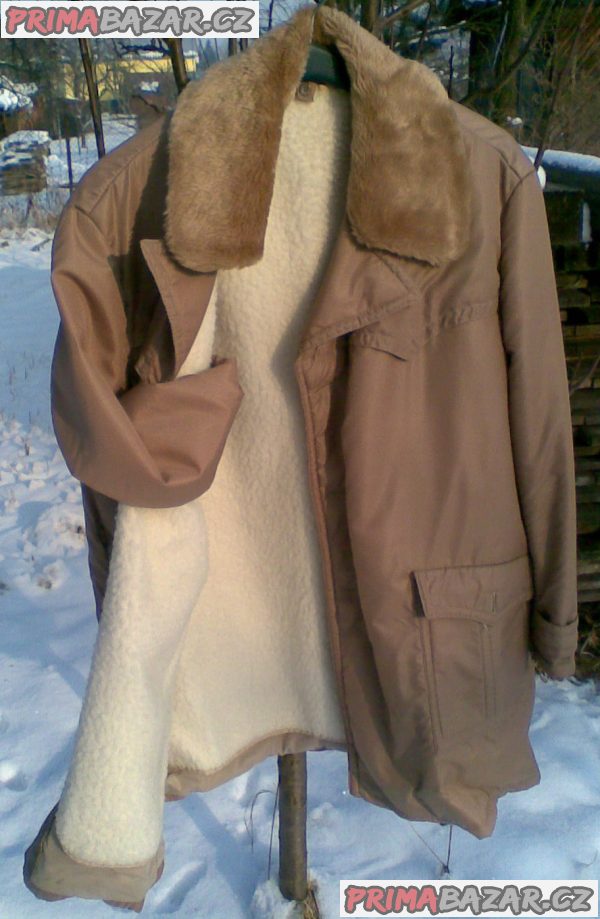 Prodám levně 3/4 pánský zimní béžový kabát č. 53