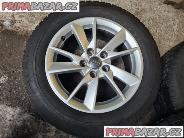 Alu kola disky Audi 8W0 5x112 7jx16 et35 cislo dilu 8W0601025B pneu dunlop 205/60 r16 92h 2x60% a 2x30% vzorek kola jso