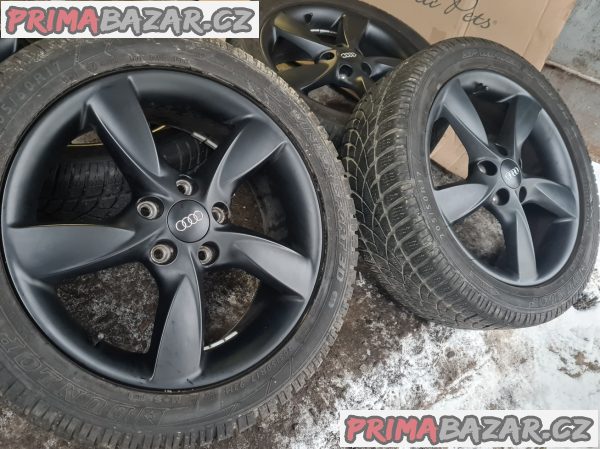 Alu kola disky audi orig černý lak 8V0 5x112 6jx17 et48 pn Alu kola disky audi orig černý lak 8V0 5x112 6jx17 et48 pn
