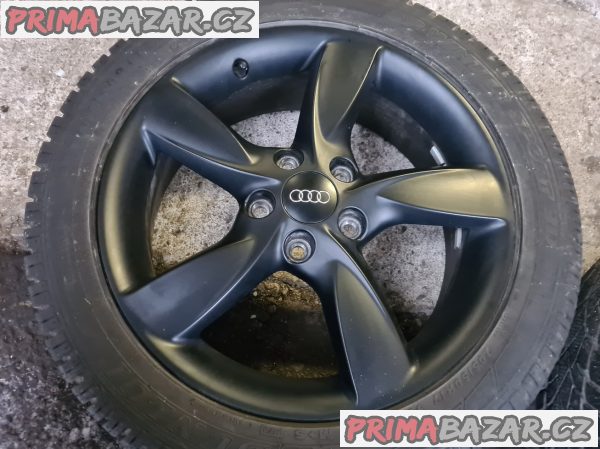 Alu kola disky audi orig černý lak 8V0 5x112 6jx17 et48 pn Alu kola disky audi orig černý lak 8V0 5x112 6jx17 et48 pn