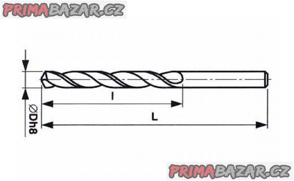 Vrták  1,9 mm s válcovou stopkou C, HSS, ČSN 221121 (NOVÝ)