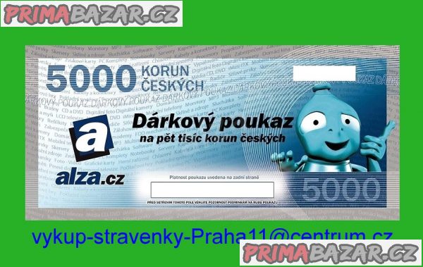 Dárkové poukazy, vouchery, stravenky aj. - až za 90% koupím