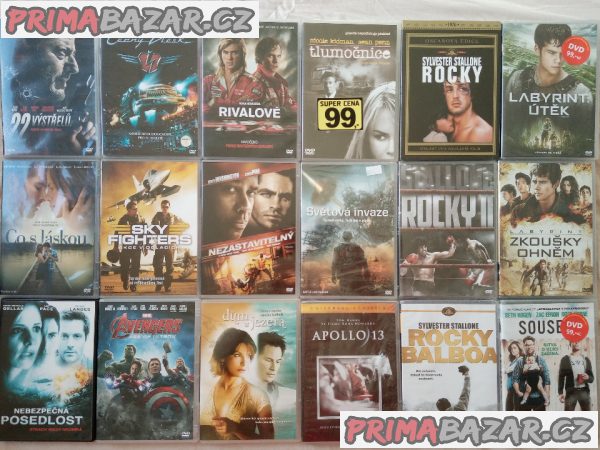 Nove5.4.120orig. DVD kvalitních režisérů po 68 Kč