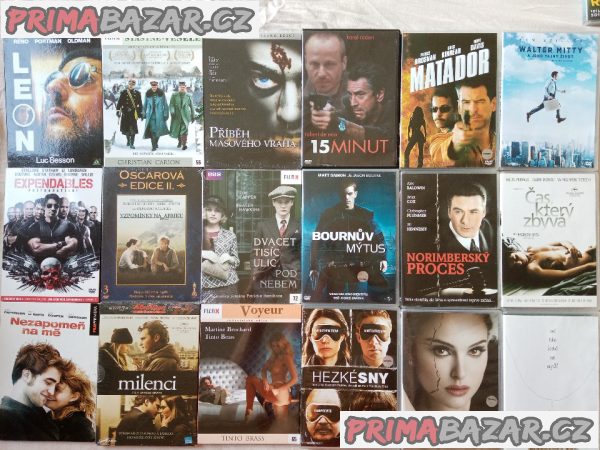 Nove5.4.120orig. DVD kvalitních režisérů po 68 Kč