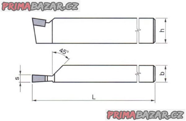 Nůž soustružnický zapichovací pravý 32x20 ČSN 223730 (NOVÝ)