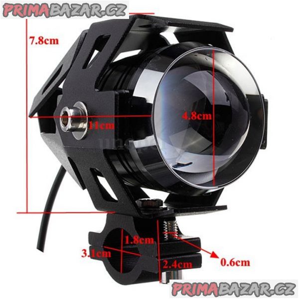Supersilná led CREE U5 přídavná světla na moto / ATV / skútr. Supersilná led CREE U5 přídavná světla na moto / ATV / skútr.