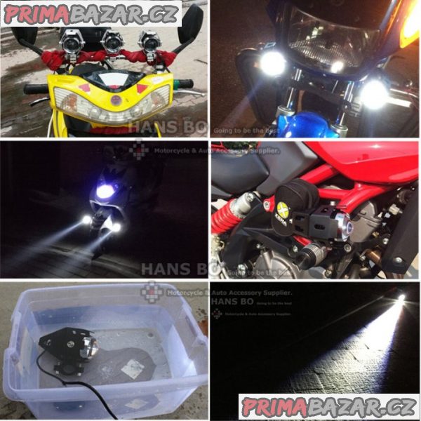 Supersilná led CREE U5 přídavná světla na moto / ATV / skútr. Supersilná led CREE U5 přídavná světla na moto / ATV / skútr.