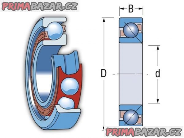 Ložisko B 7216 CA TB P5 ZKL S KOSOÚHLÝM STYKEM (NOVÉ)