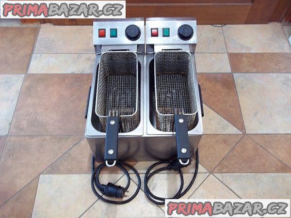 PROFI fritéza elektrická dvojitá až na 2x5 litrů